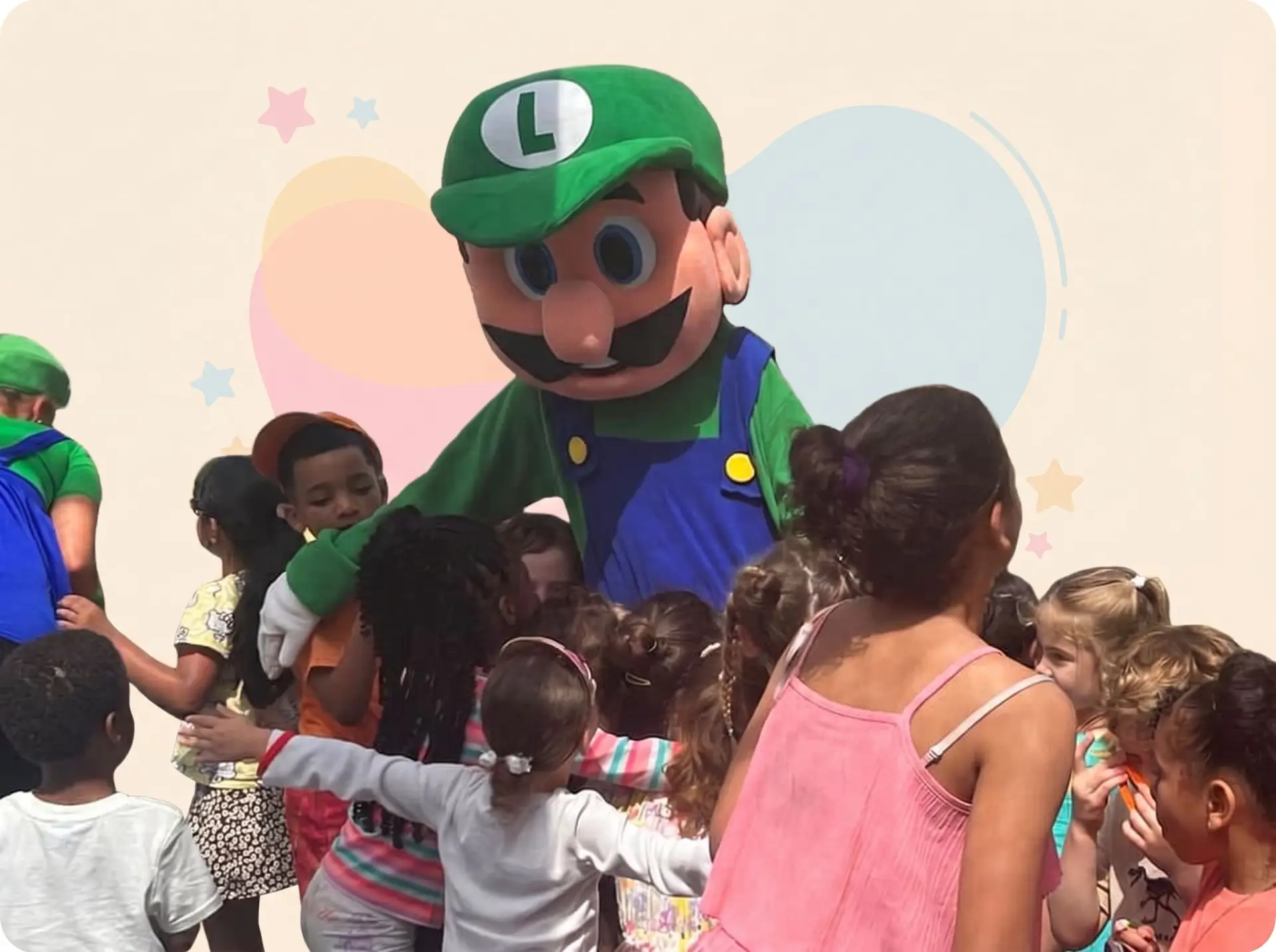 Luigi Party Hire Mascot